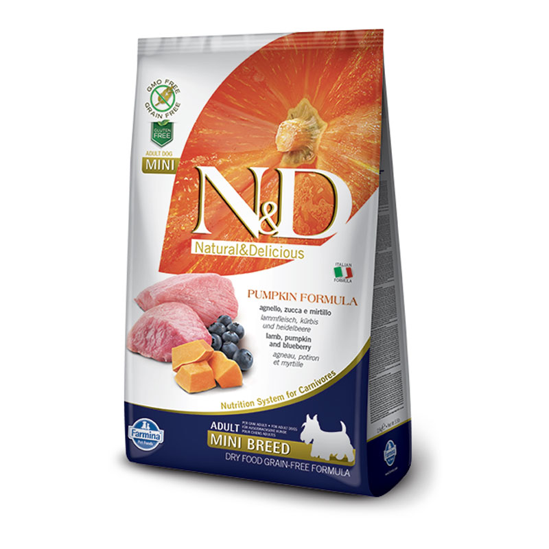 N&D bundeva jagnjetina borovnica adult mini  7 kg