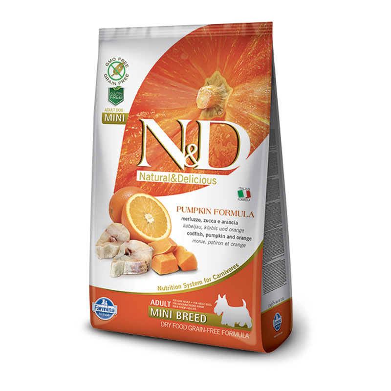 N&D bundeva riba pomorandža adult mini 