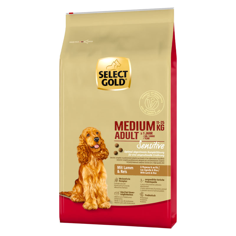 Select Gold medium adult sensitive jagnjetina 