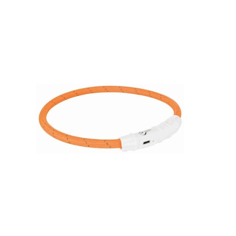 Trixie svetleća ogrlica usb oranž 