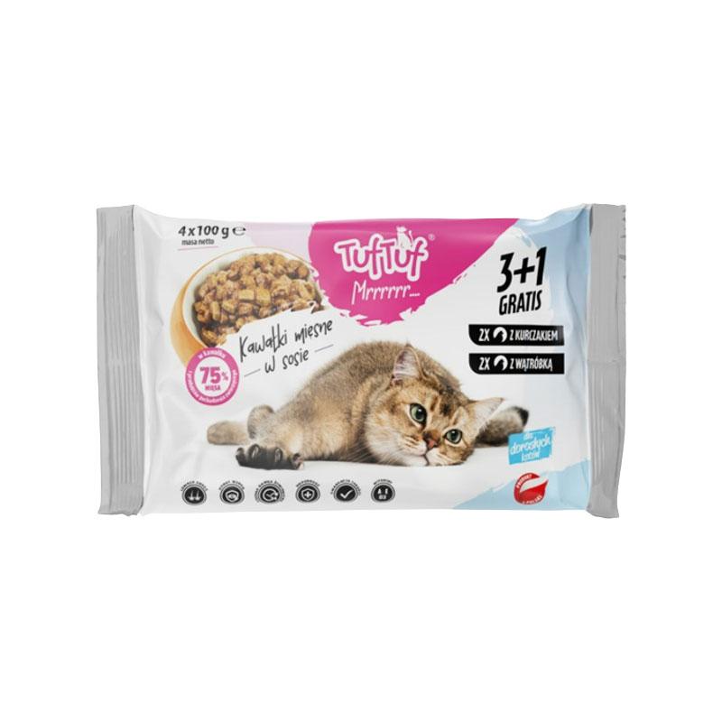 Tuf Tuf sosići za mačke multipack 4x100g piletina