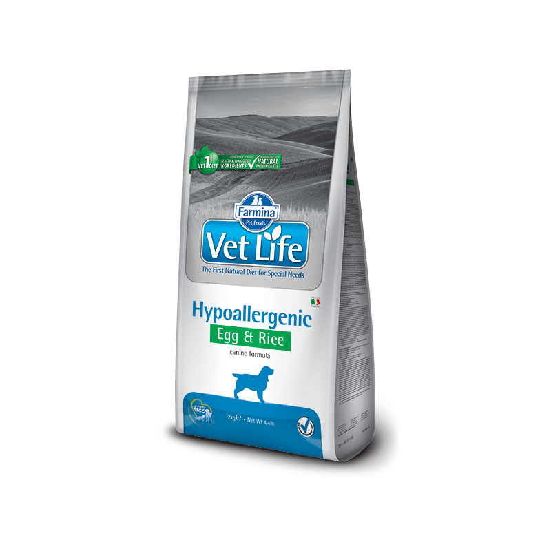Vet life hypo egg/rice dog 2kg